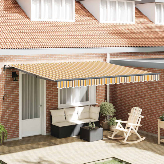 Tenda retrattile Multicolore 400 × 300 cm Tessuto e Alluminio | homemem39