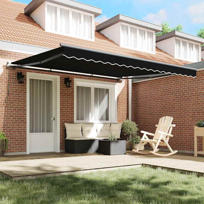 Tenda Retrattile Nero 400 × 300 cm Tessuto - homemem39