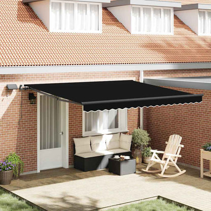 Tenda Retrattile Nero 400 ×300 cm Tessuto - homemem39