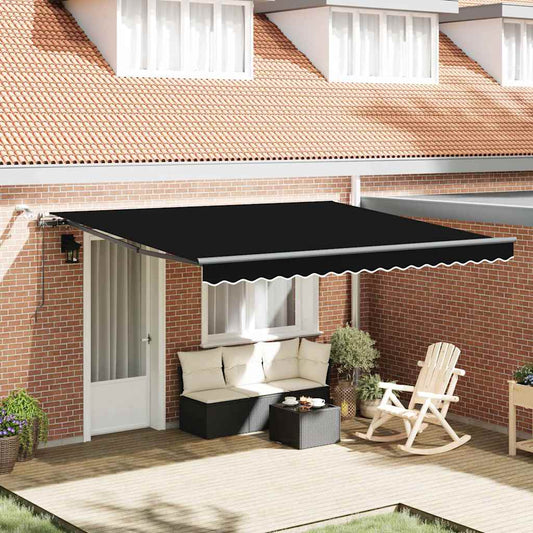 Tenda Retrattile con Nero 400 × 300 cm Tessuto - homemem39
