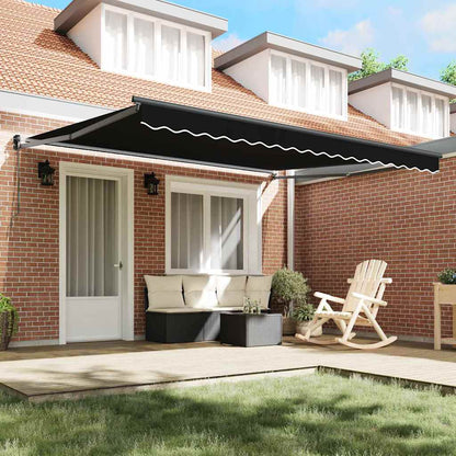 Tenda Retrattile Nero 400 × 300 cm Poliestere