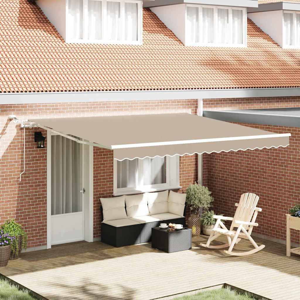 Tenda retrattile Beige 400 × 300 cm Poliestere | homemem39