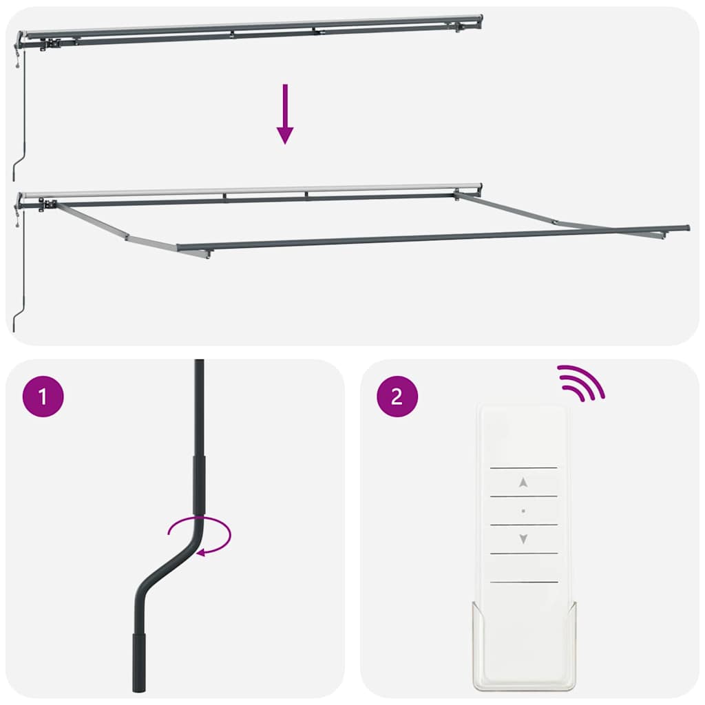 Tenda Retrattile Beige 400 ×300 cm Tessuto - homemem39