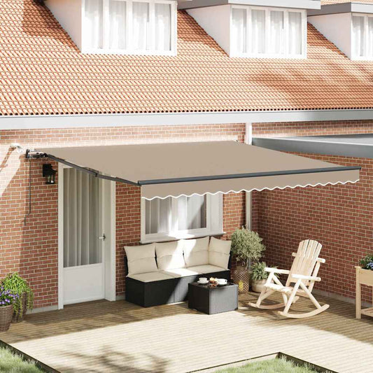 Tenda Retrattile con Beige 400 × 300 cm Tessuto - homemem39