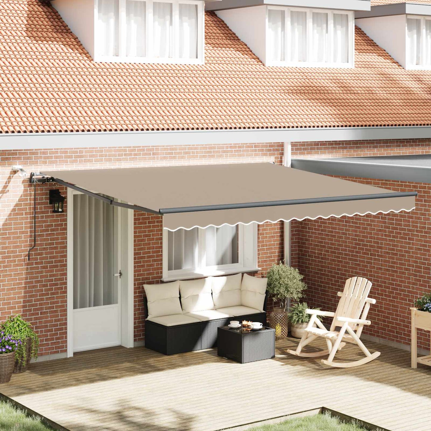 Tenda retrattile Beige 400 × 300 cm Poliestere | homemem39