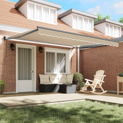 Tenda retrattile Beige 400 × 300 cm Poliestere e Metallo | homemem39