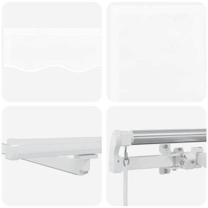 Tenda retrattile Bianco 400 × 300 cm Tessuto e Alluminio | homemem39