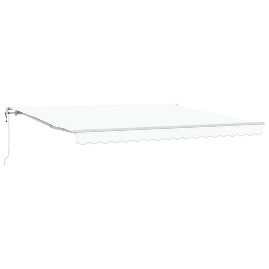 Tenda retrattile Bianco 400 × 300 cm Tessuto e Alluminio | homemem39