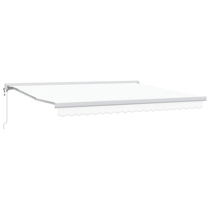 Tenda retrattile Bianco 400 × 300 cm Tessuto e Metallo | homemem39