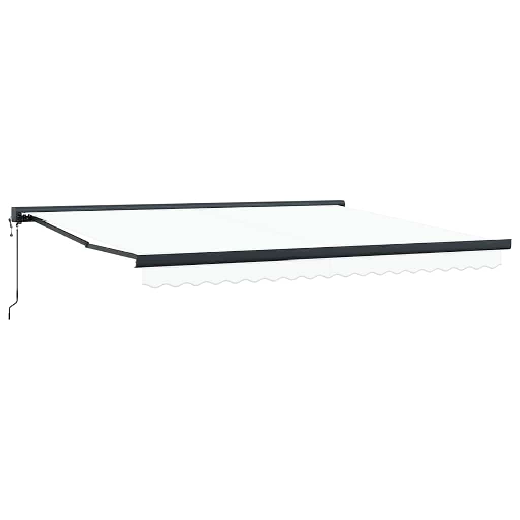 Tenda Retrattile Bianco 400 × 300 cm Tessuto, Metallo - homemem39