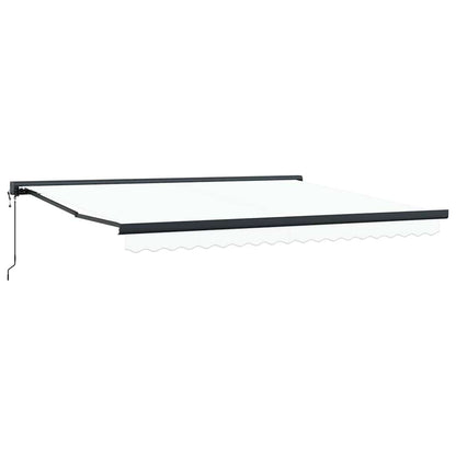 Tenda Retrattile Bianco 400 × 300 cm Tessuto, Metallo - homemem39