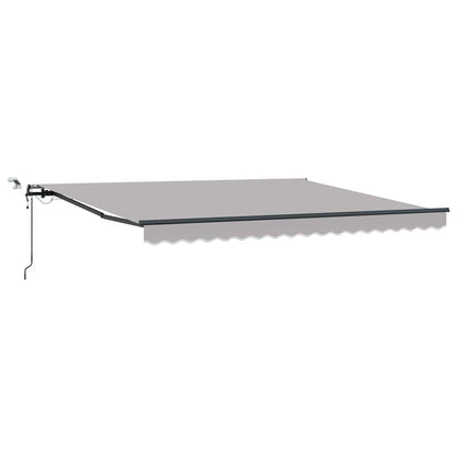 Tenda Retrattile con Grigio chiaro 400 × 300 cm Tessuto - homemem39