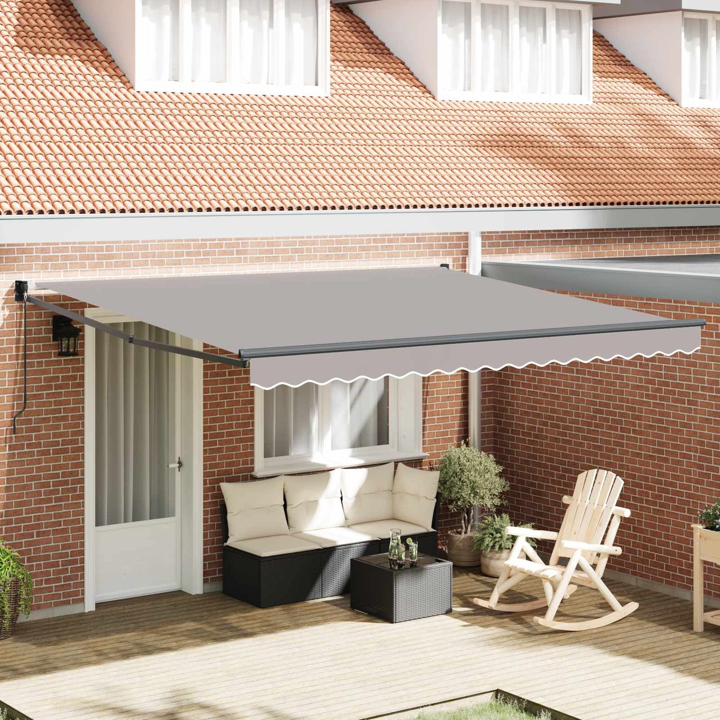 Tenda retrattile Grigio Chiaro 400 × 300 cm | homemem39