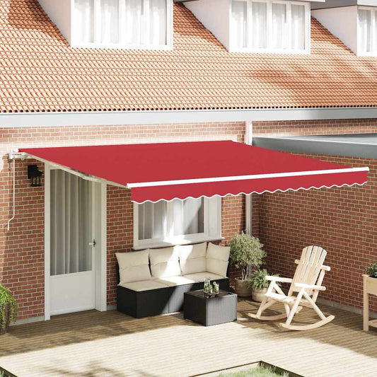 Tenda Retrattile 400 × 300 cm Rosso - homemem39