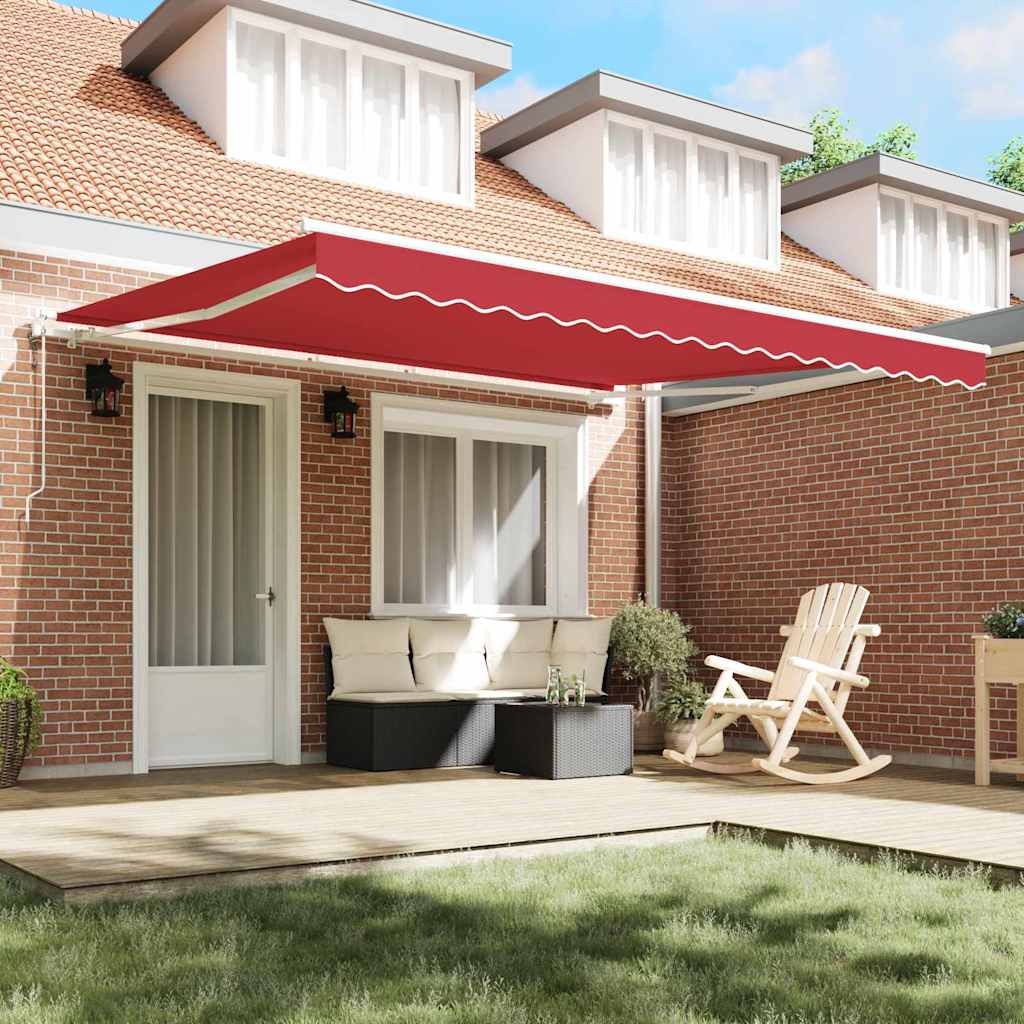 Tenda Retrattile 400 × 300 cm Rosso - homemem39