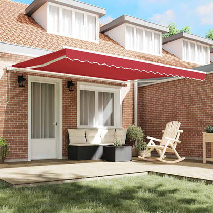 Tenda Retrattile 400 × 300 cm Rosso - homemem39
