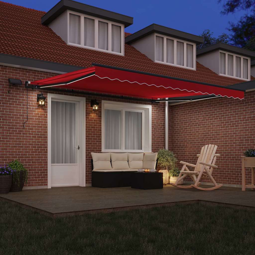 Tenda Retrattile Rosso 400 ×300 cm Tessuto - homemem39