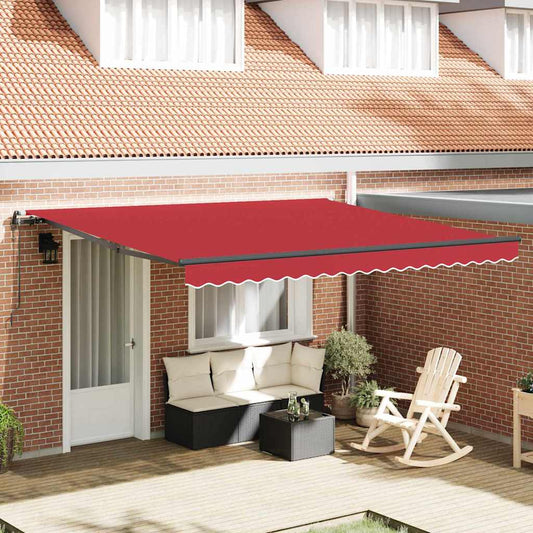 Tenda Retrattile Rosso 400 ×300 cm Tessuto