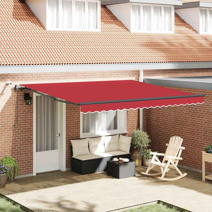 Tenda Retrattile con Rosso 400 × 300 cm Tessuto - homemem39