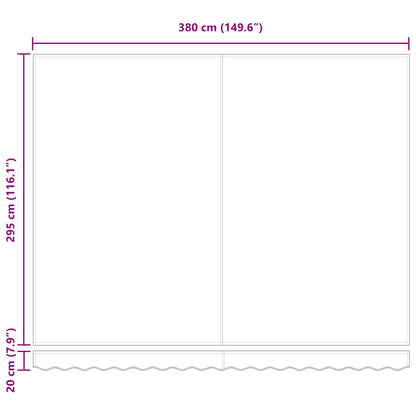Tenda Retrattile Rosso 400 × 300 cm Tessuto e Metallo