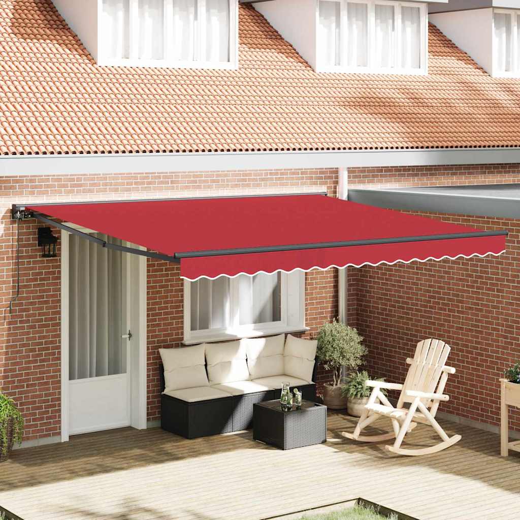 Tenda Retrattile Rosso 400x300 cm Tessuto