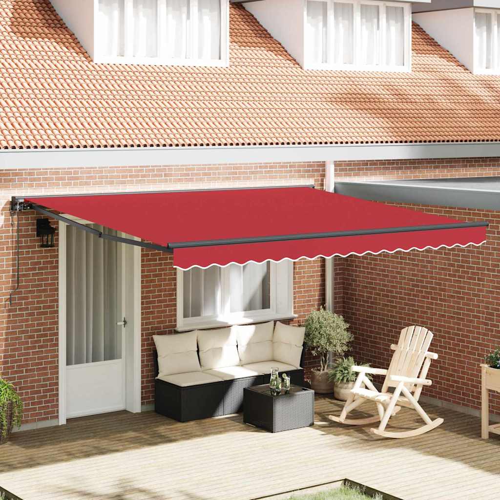 Tenda Retrattile Rosso 400x300 cm Tessuto