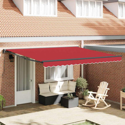 Tenda Retrattile Rosso 400x300 cm Tessuto