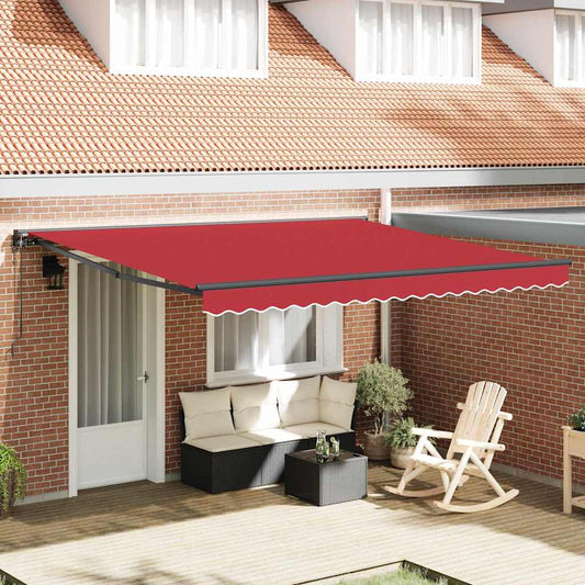 Tenda Retrattile Rosso 400x300 cm Tessuto