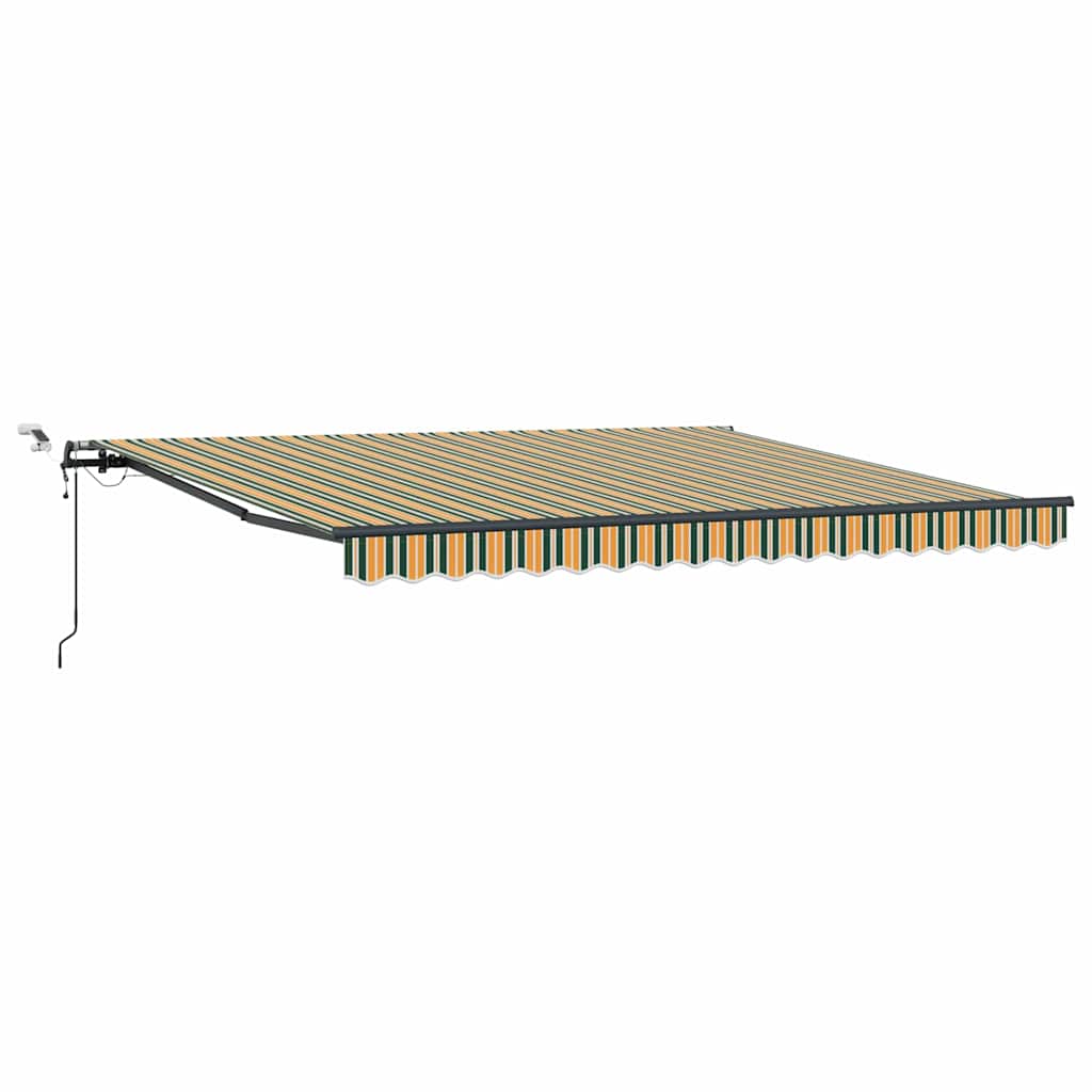 Tenda Retrattile con Verde e giallo 400 × 300 cm Tessuto - homemem39