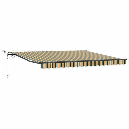 Tenda Retrattile con Verde e giallo 400 × 300 cm Tessuto - homemem39