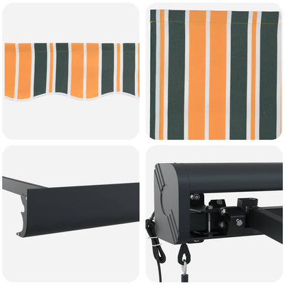 Tenda da Sole Verde e Giallo 400 x 300 x 165 cm