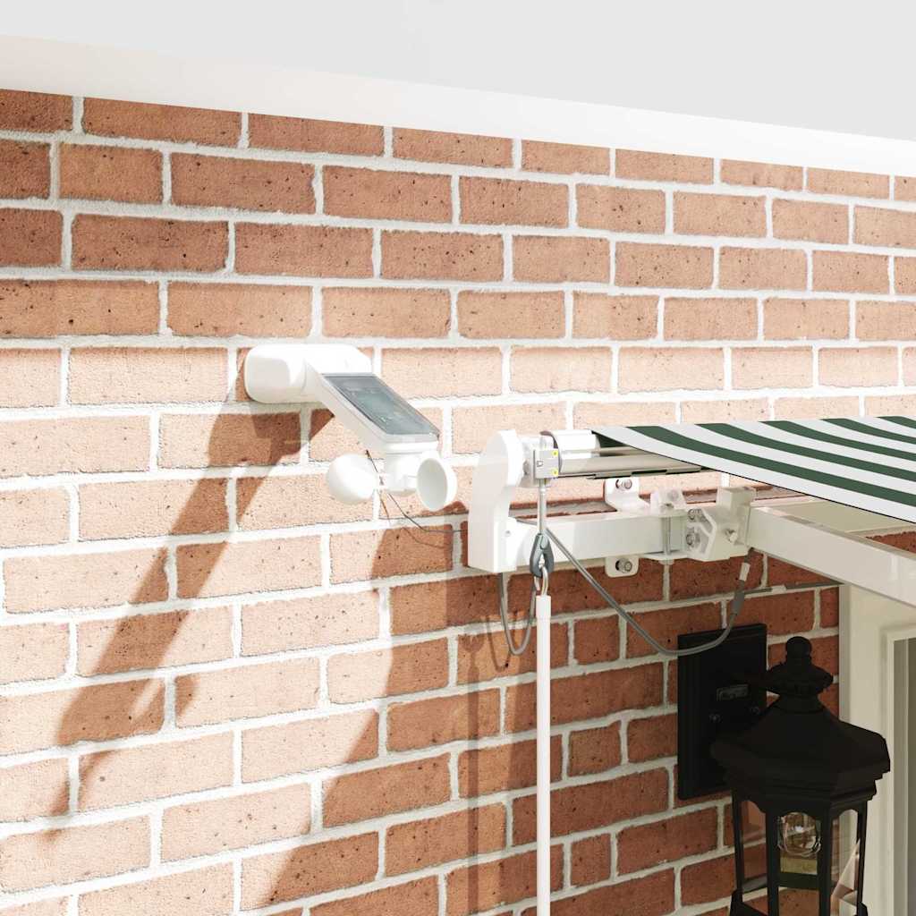 Tenda retrattile Verde e Bianco 400 × 300 cm Poliestere | homemem39