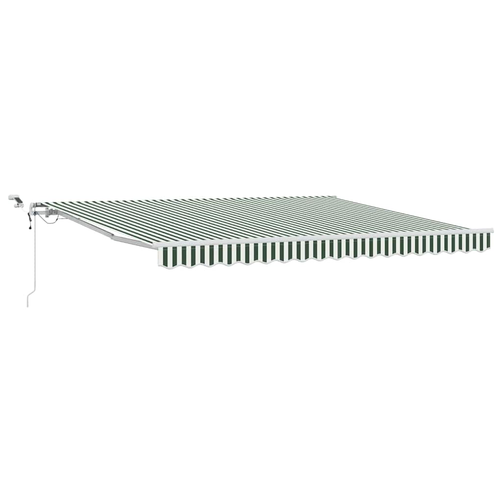 Tenda retrattile Verde e Bianco 400 × 300 cm Poliestere | homemem39