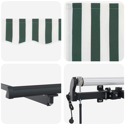 Tenda retrattile Verde e Bianco 400 × 300 cm | homemem39