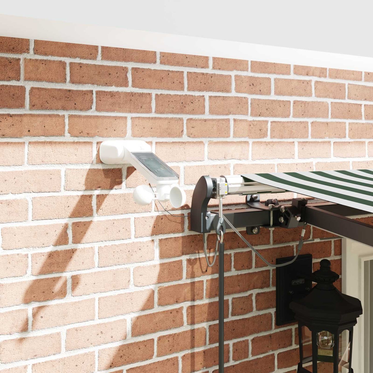 Tenda retrattile Verde e Bianco 400 × 300 cm Poliestere | homemem39