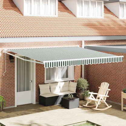 Tenda retrattile Verde 400 × 300 cm Poliestere e Metallo | homemem39