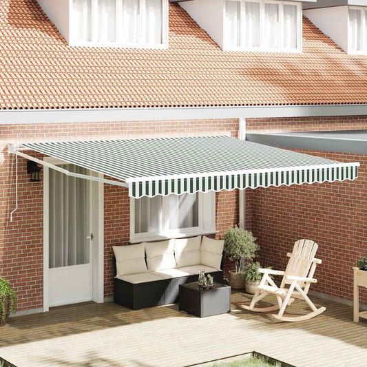 Tenda retrattile Verde 400 × 300 cm Poliestere e Metallo | homemem39