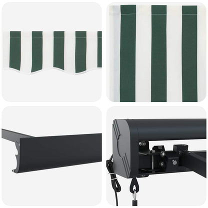 Tenda retrattile Verde e Bianco 400 x 300 x 165 cm | homemem39