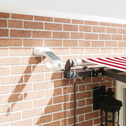 Tenda retrattile Rosso e Bianco 400 × 350 cm Poliestere | homemem39