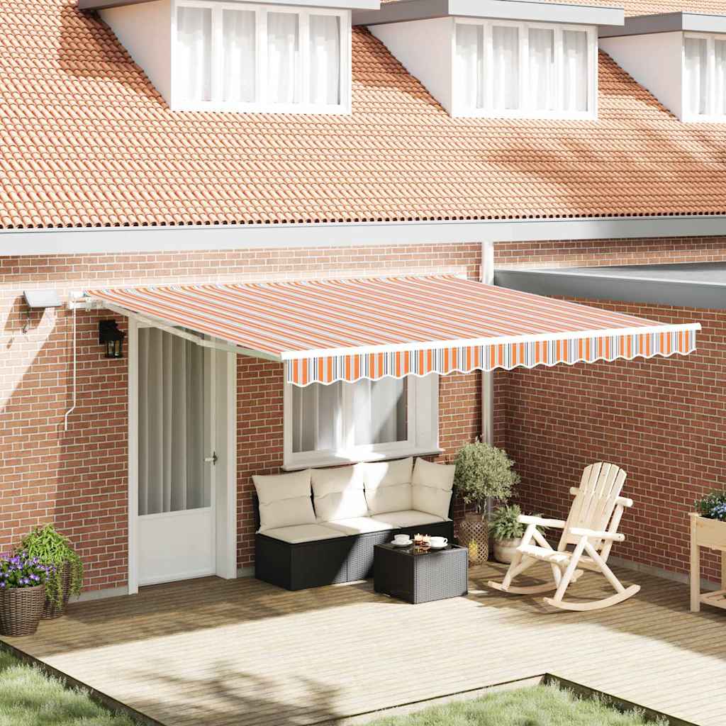 Tenda retrattile Multicolore 400 × 300 cm Tessuto e Alluminio | homemem39