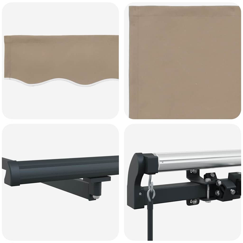 Tenda retrattile Beige 400 × 350 cm Poliestere e Alluminio | homemem39