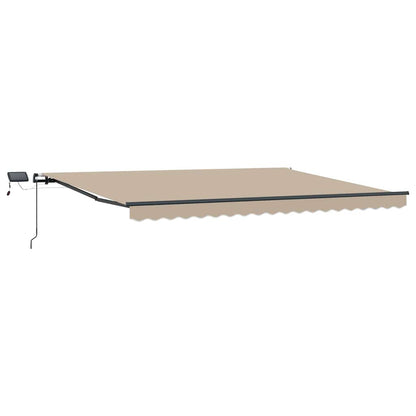 Tenda retrattile Beige 400 × 350 cm Tessuto e Alluminio | homemem39