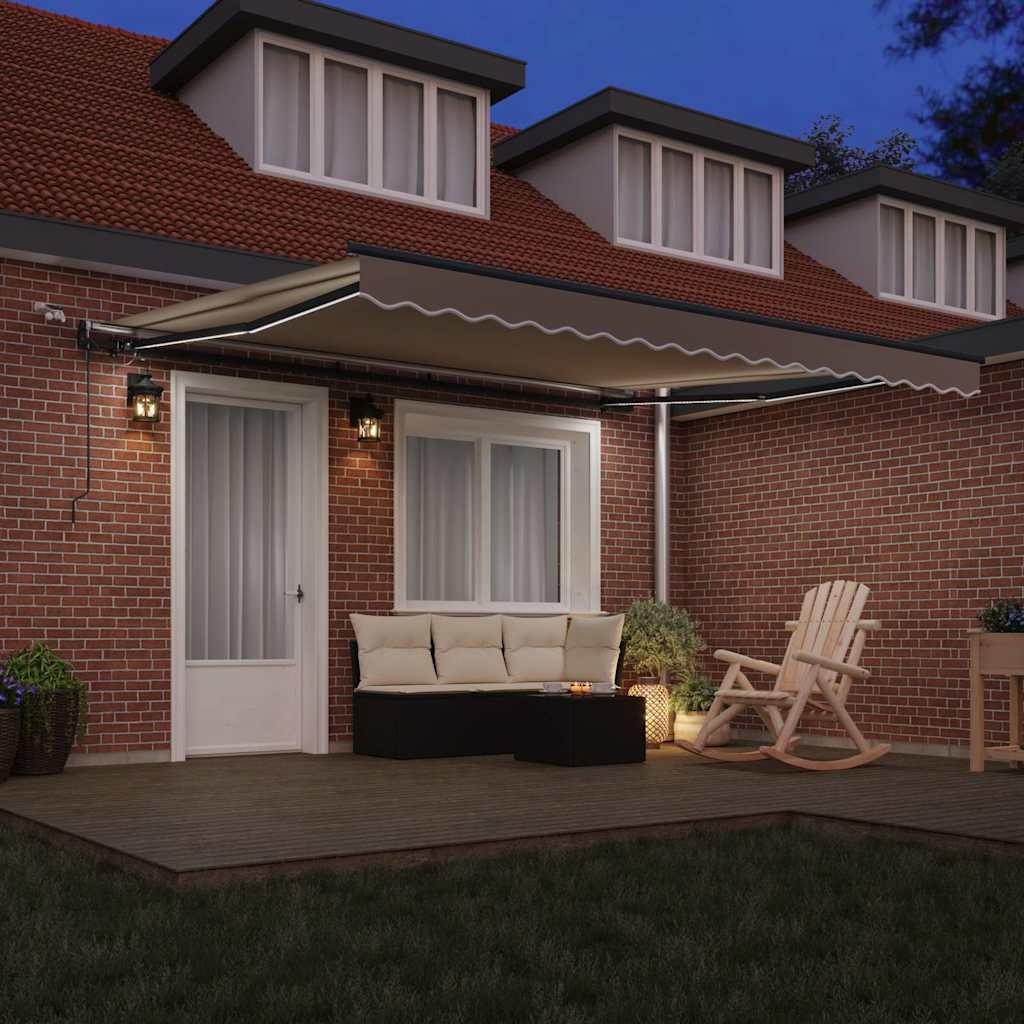 Tenda retrattile Beige 400 × 350 cm Poliestere | homemem39