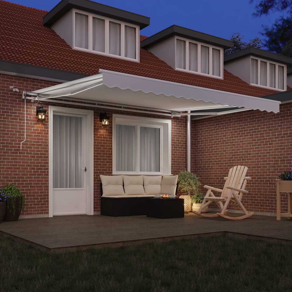 Tenda retrattile Bianco 400 × 350 cm Poliestere | homemem39