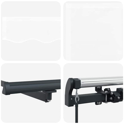 Tenda retrattile Bianco 400 × 350 cm Poliestere e Alluminio | homemem39
