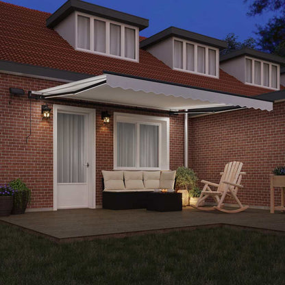 Tenda retrattile Bianco 400 × 350 cm Tessuto e Alluminio | homemem39