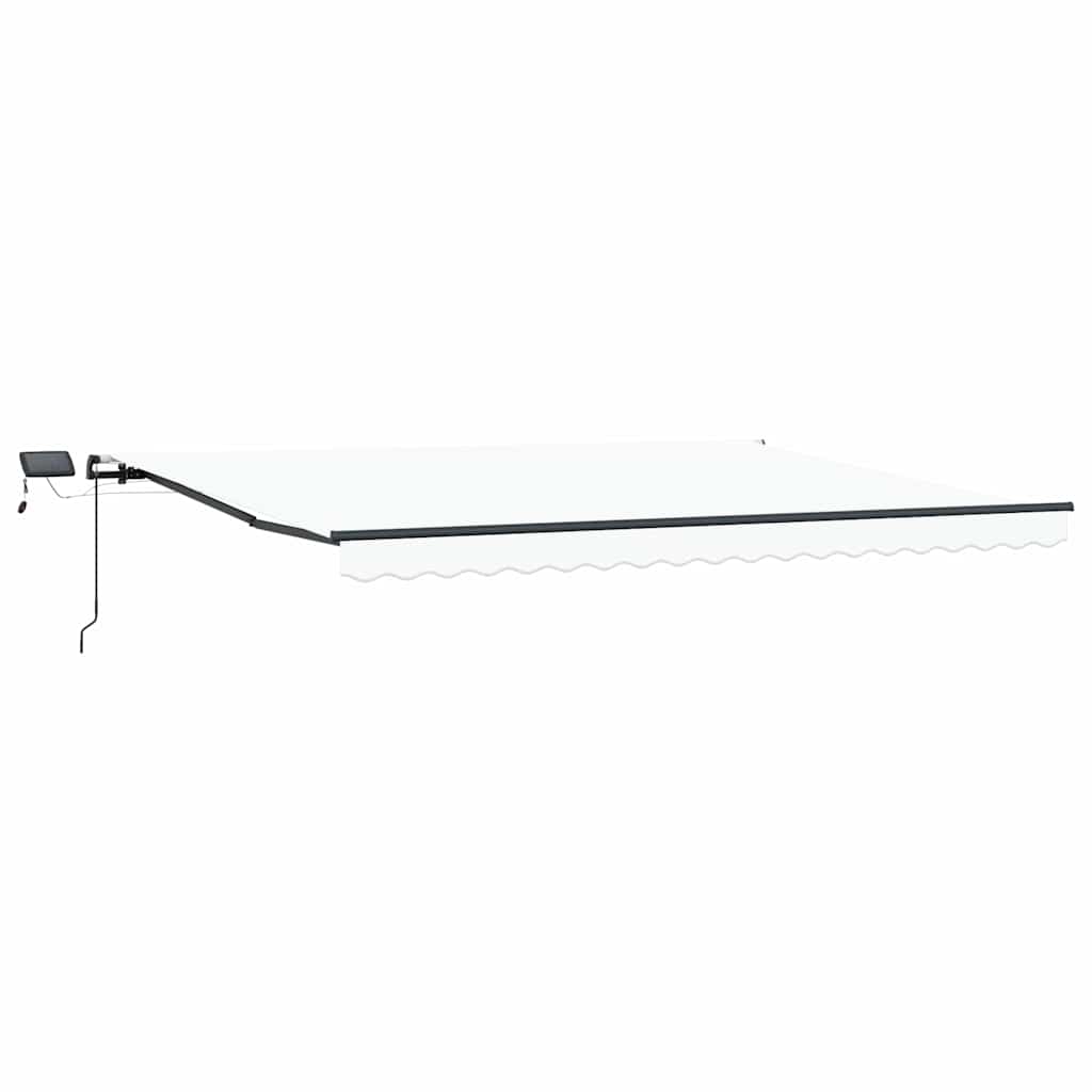 Tenda retrattile Bianco 400 × 350 cm Tessuto e Alluminio | homemem39