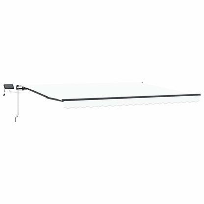 Tenda retrattile Bianco 400 × 350 cm Tessuto e Alluminio | homemem39