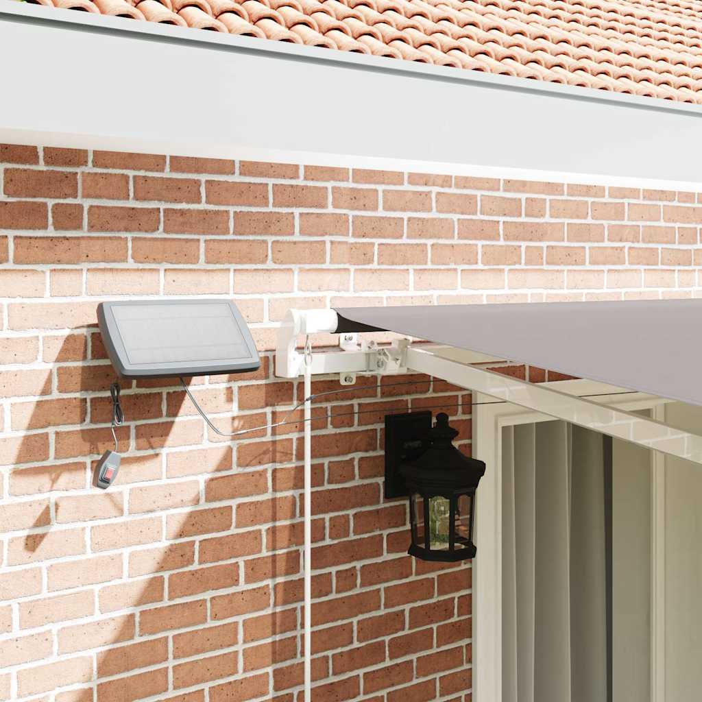 Tenda Retrattile con Grigio chiaro 400 ×350 cm Tessuto