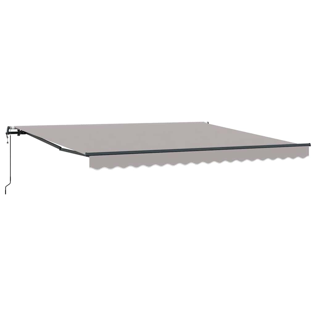 Tenda retrattile Grigio Chiaro 400 × 350 cm Tessuto e Alluminio | homemem39